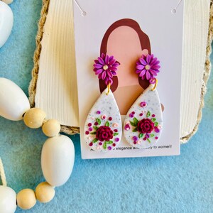 CLAY EARRINGS / Easter / Bunny / Spring / Garden / Rabbit / Handmade / Lightweight