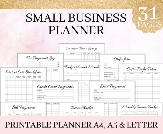 free printable small business planner