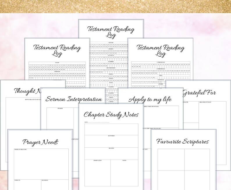 Bible Planner Bible Study Planner Prayer Journal Printable Happy