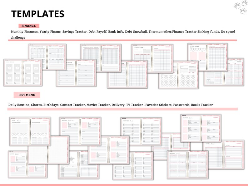 20222023 Digital Planner Goodnotes, iPad Planner, Notability Planner, Life Digital Planner,pink