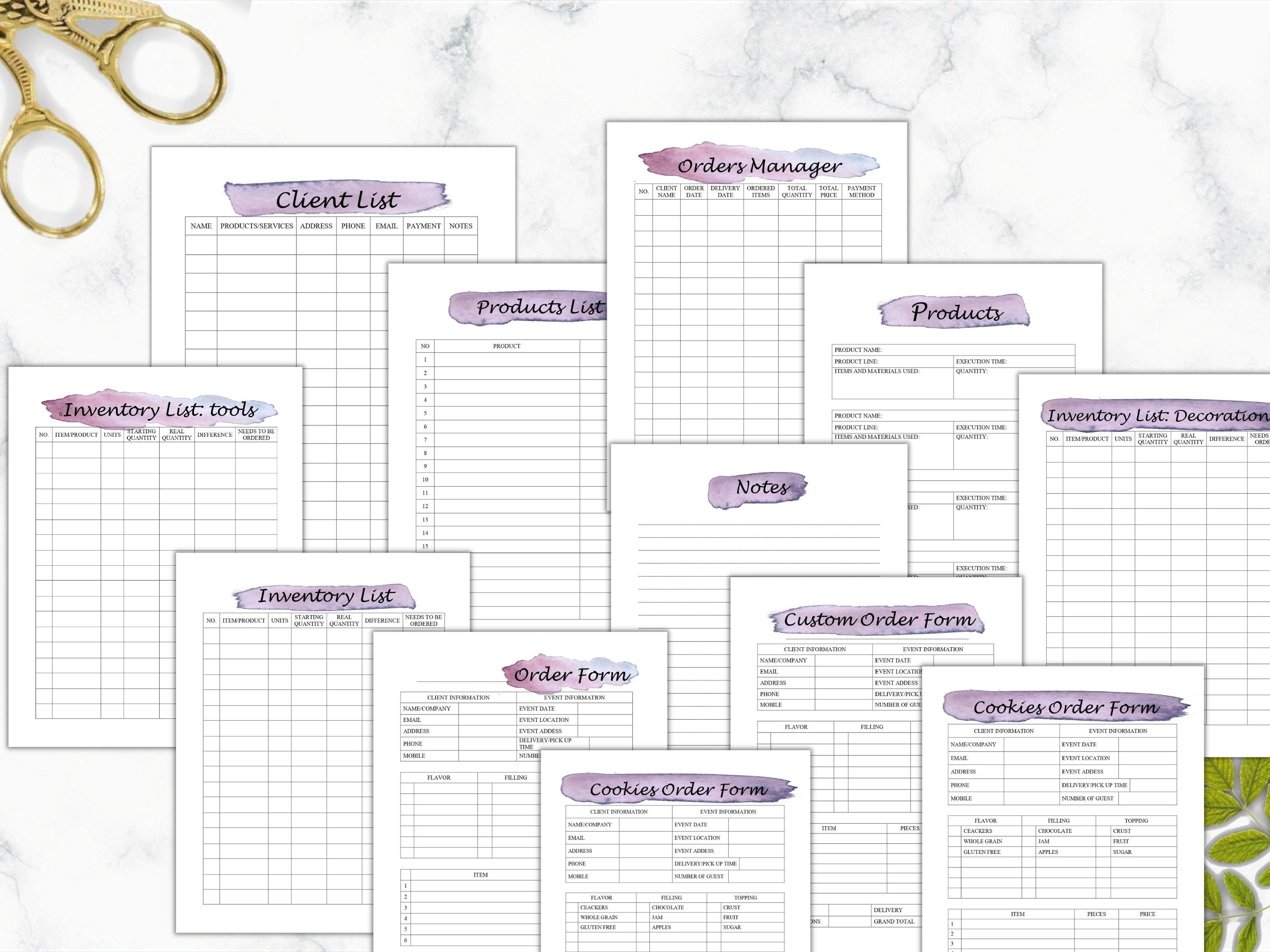 Bakery Order Tracking Planner