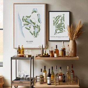 Framingham Country Club Golf Course Map Personalized Golf Art Golf