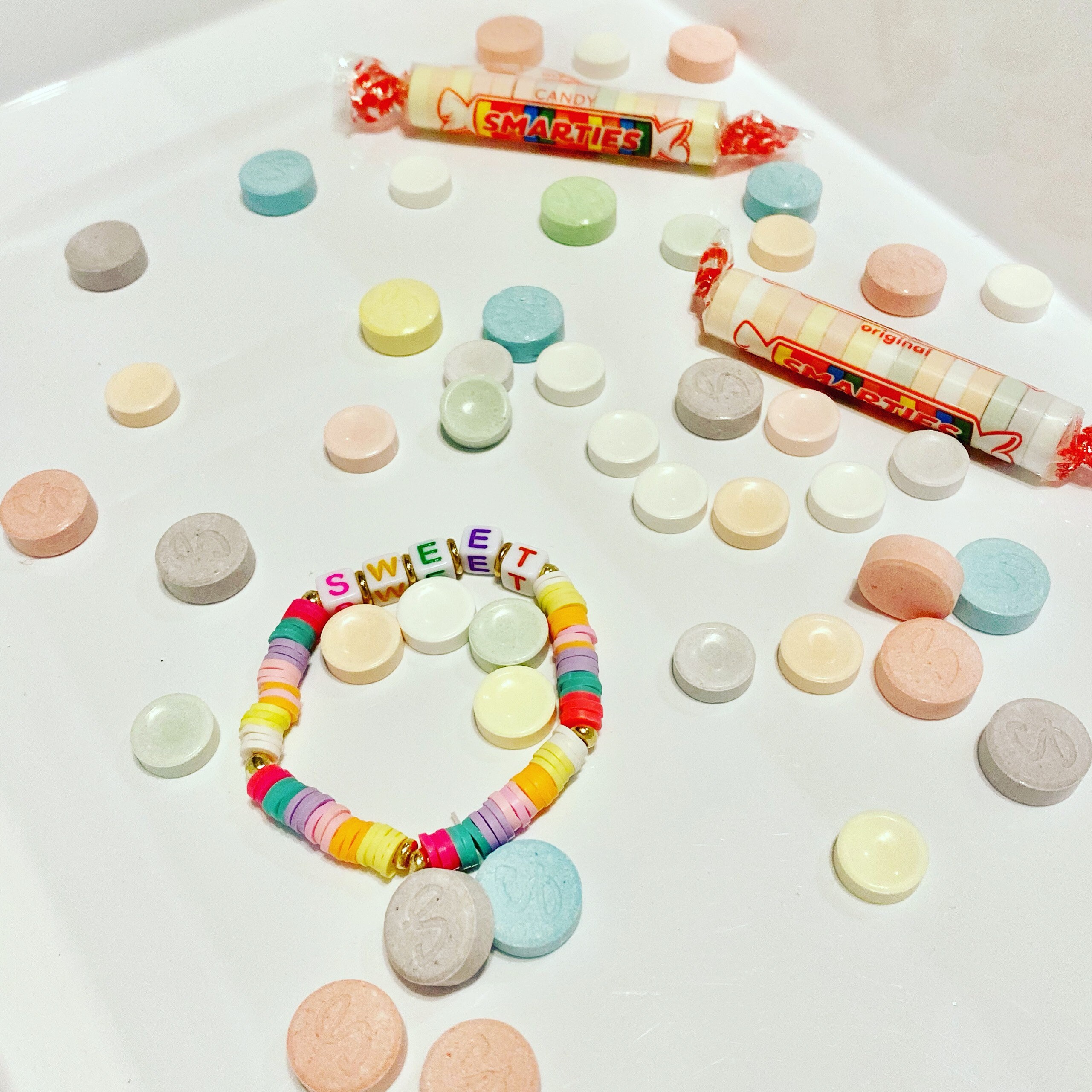 Sweet Bracelet / Arm candy beaded bracelet/ Etsy