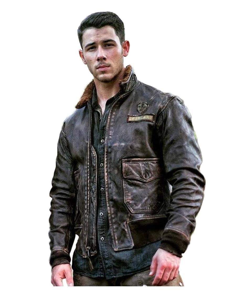 nick jonas bomber jacket