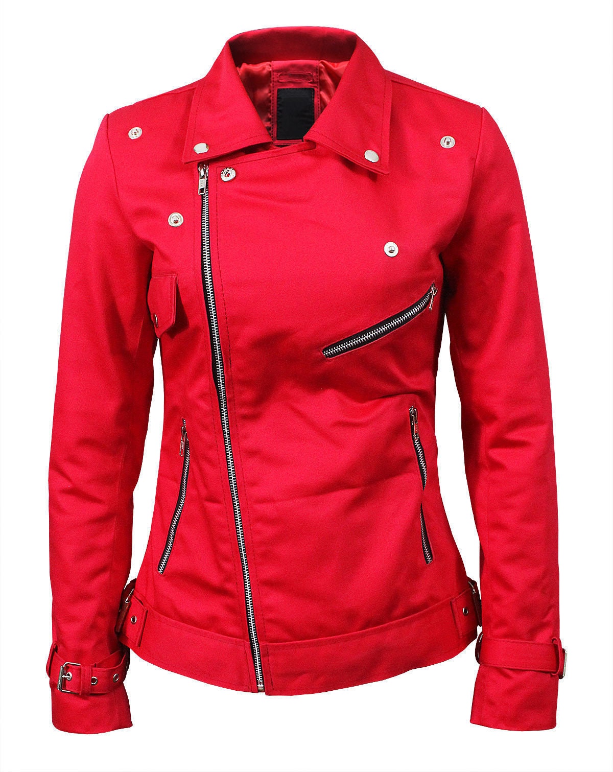 Women's Stylish Red Cotton Snake Logo Motorcycle Jacket - Etsy