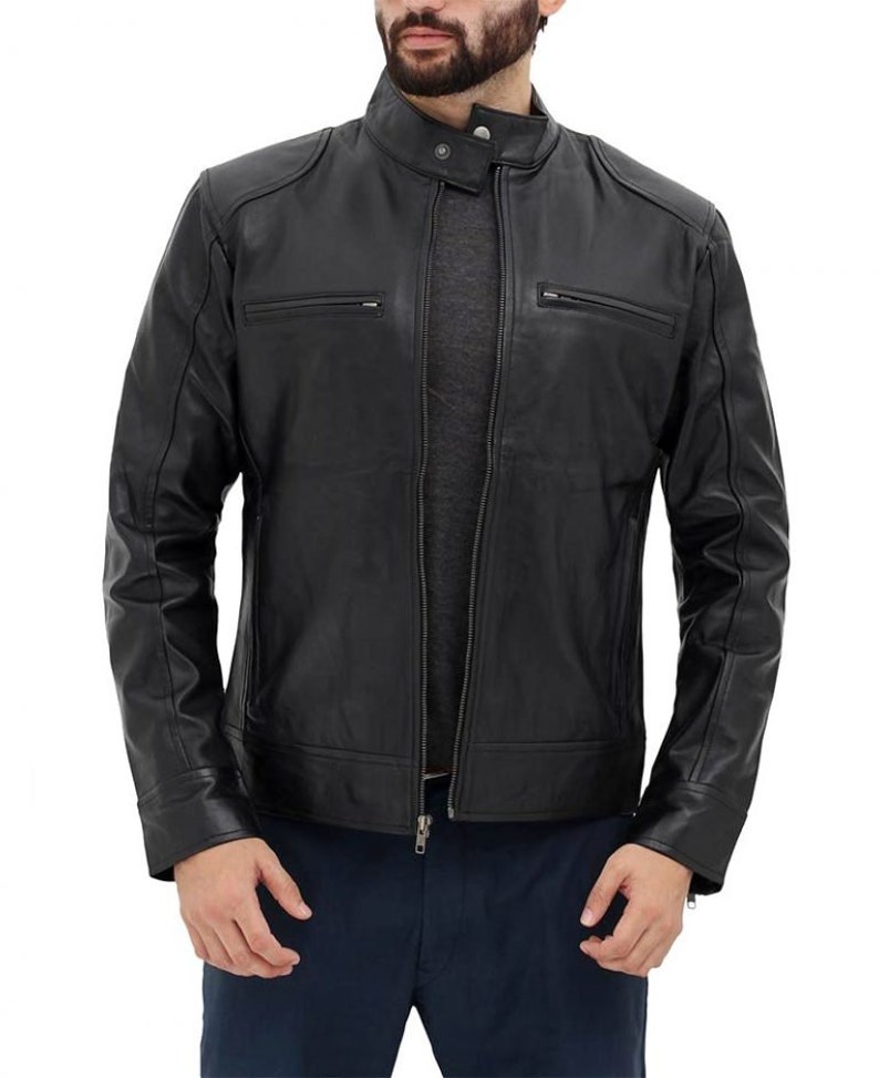 Premium Lambskin Leather Jacket for Men - Etsy