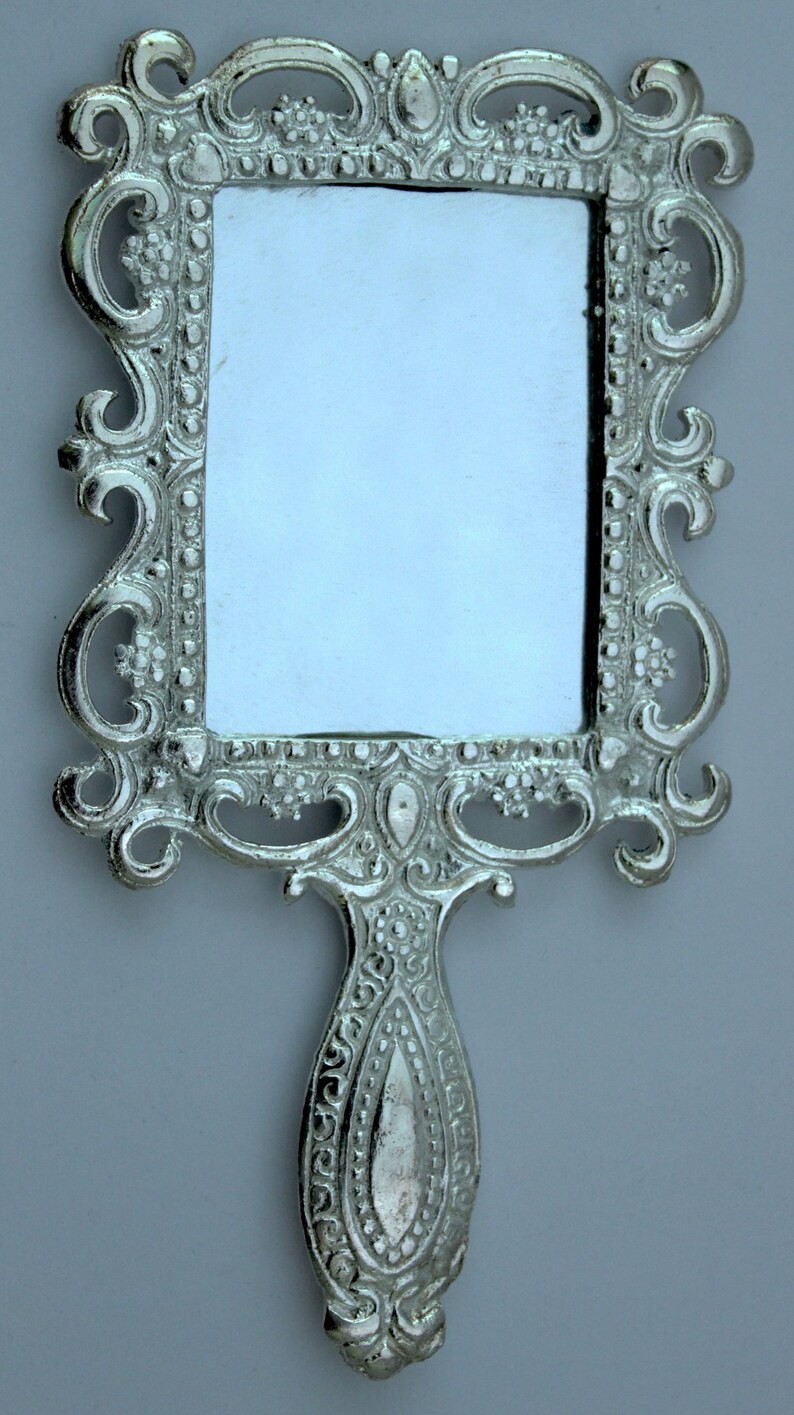 Sale Metal Handheld Mirror with Handle Vintage Compact for Etsy