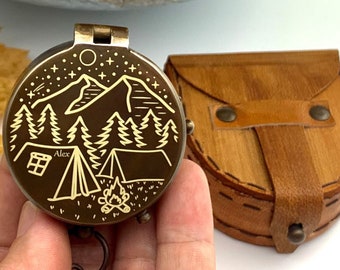 Kompass mit Gravur, personalisiertes Weihnachtsgeschenk, Anpassen des Kompass Geschenk für Enkel, Jahrestagsgeschenk Kompass, Geschenk für Vater, Geschenk für den Sohn