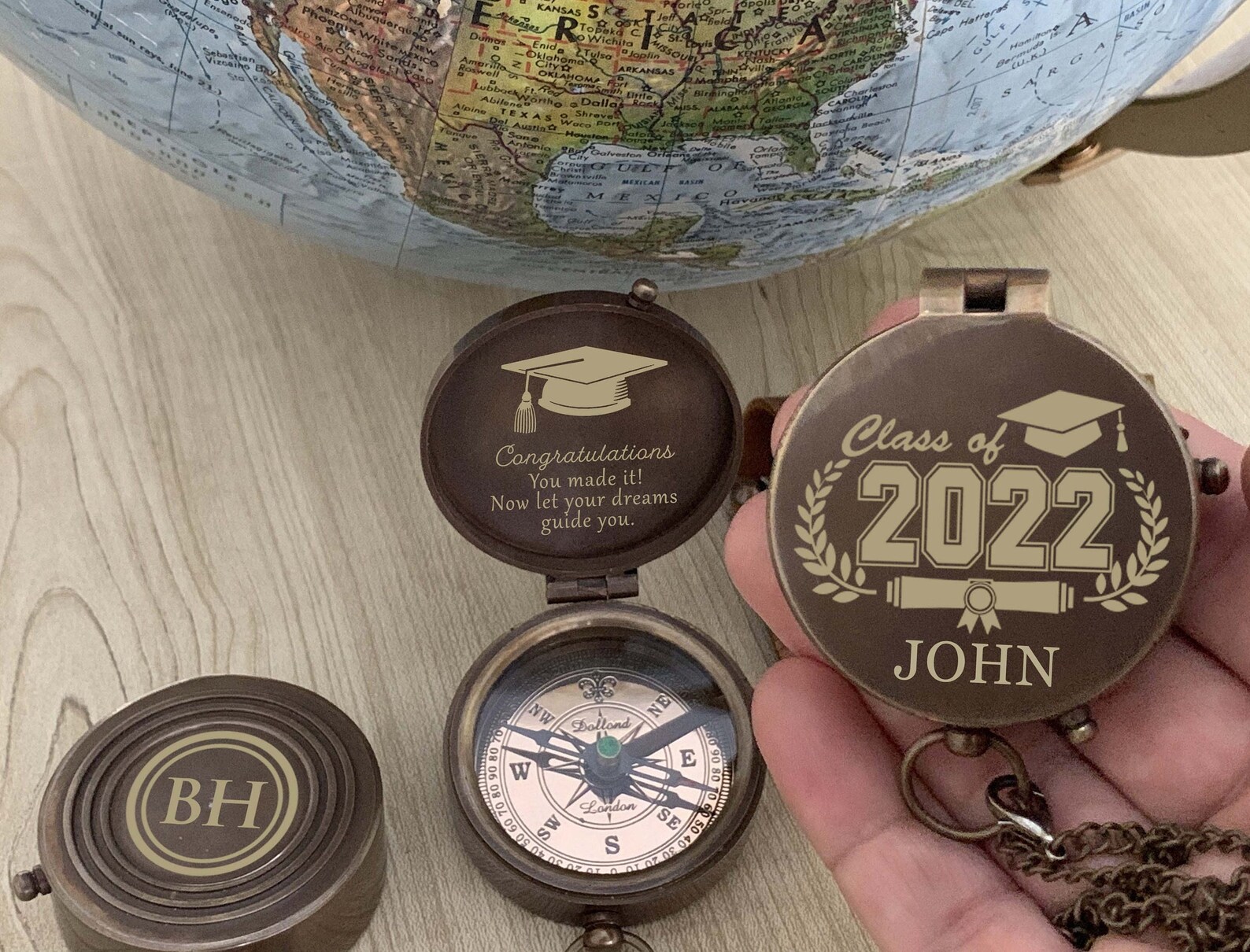 Personalized Graduation Gift Compass Class of 2022 Gift Etsy