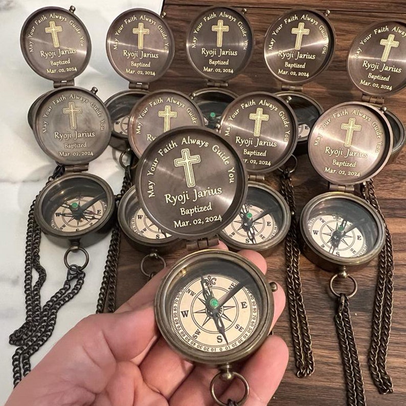 Graduation Gift Compass, Class of 2024 Gift, Customize Engraved Compass Senior 2024, Compass with Graduation Cap, College Graduation Gift image 6