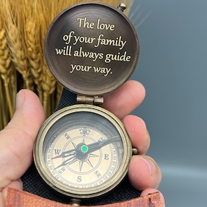Personalized Brass Compass Anniversary Gifts For Men Brass Compass Birthday Gift For Dad Groomsmen Gift For Him Christmas Gifts For Him
