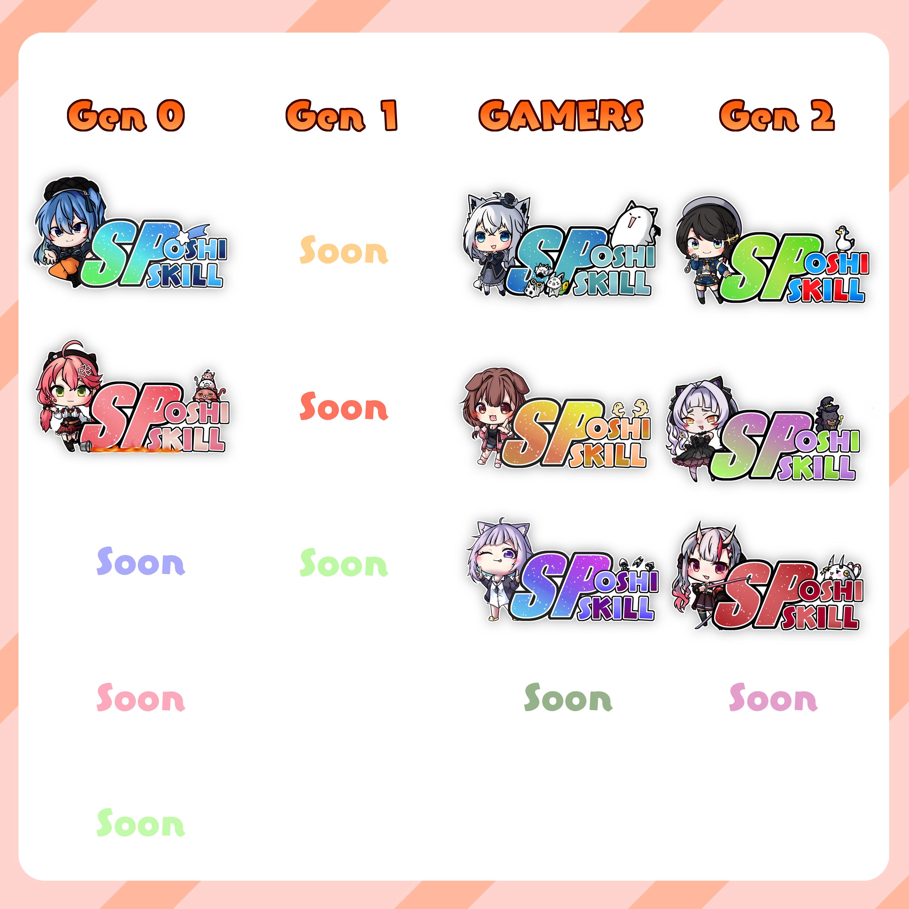 Hololive OCG SP Oshi Skill Marker - JP Members Gen 0 to 3 - Etsy