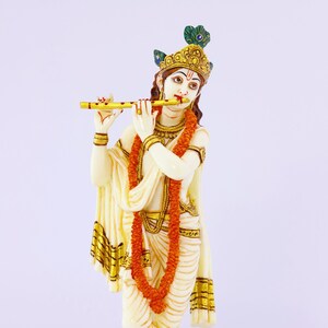 Statue De Krishna 15 Pouces Lidole Du Seigneur Krishna Le Etsy France