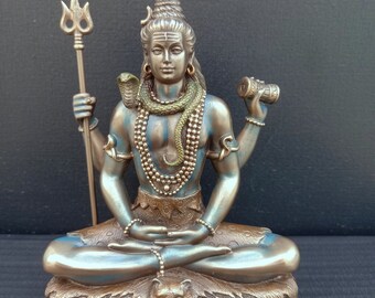 Siva Shiv Shiva Statue Hindu God Of Yoga Dance Meditation Time Destruction Adiyogi 17 Cm Bonded Bronze Meditating Lord Shiva Idol Art Collectibles Figurines Delage Com Br