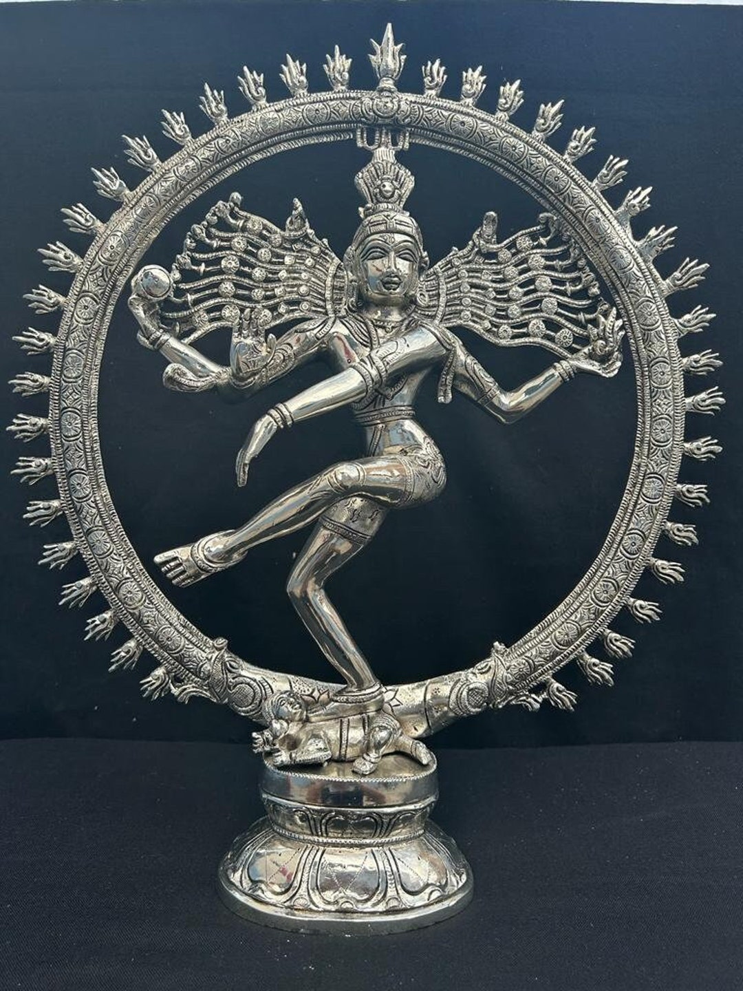 Dancing Shiva Nataraj Statue 49CM Big Size Handmade Brass - Etsy
