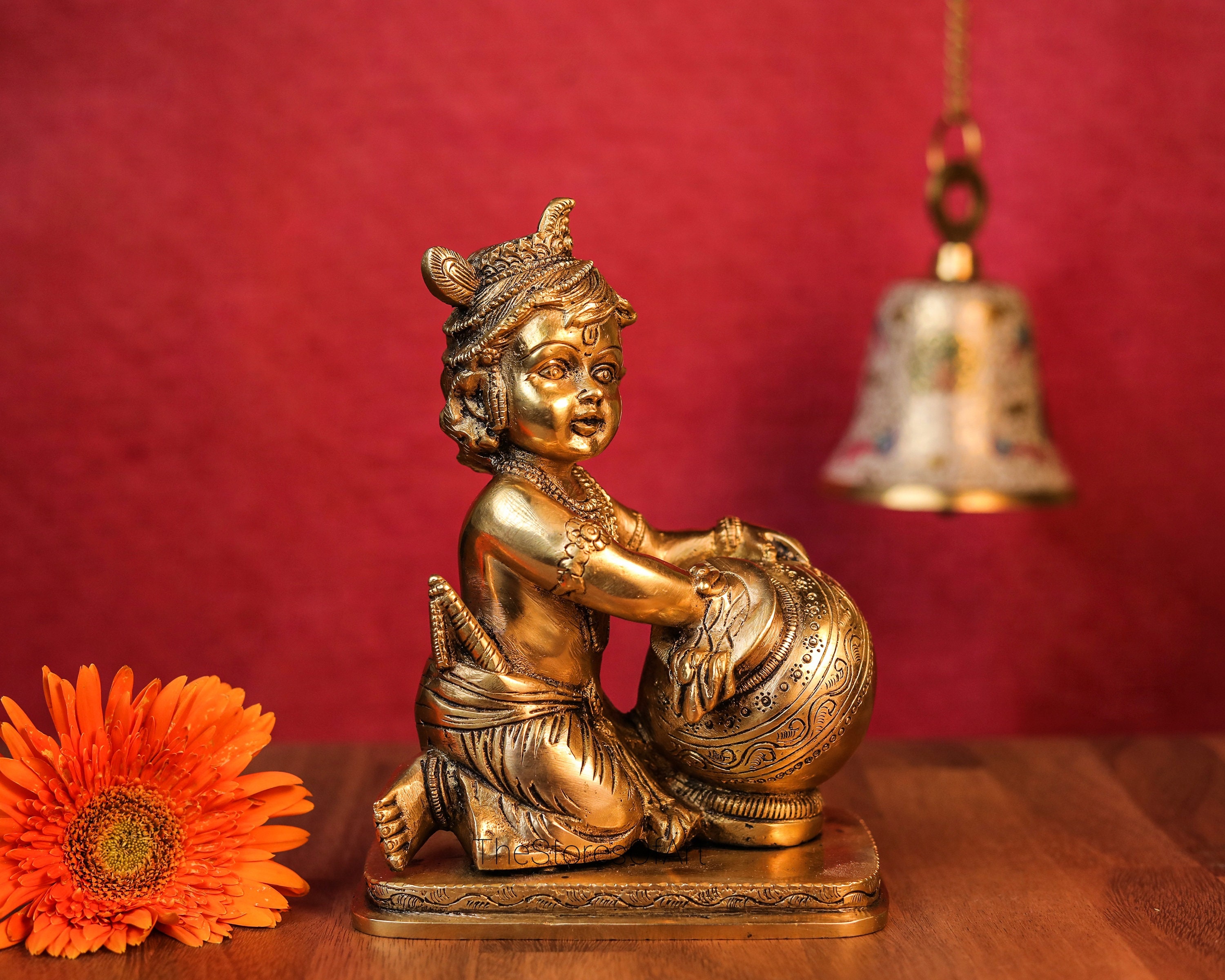 Krishna Statue Baby Krishna Statue God of Love krishna brass 7.5