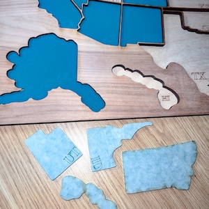 Acryl Staaten, Acryl Nachfüllpack, USA Karte Refills, Täglicher Umsatz Tracker, Abenteuer Karte, Urlaubs Karte Staaten, Reise Tracker