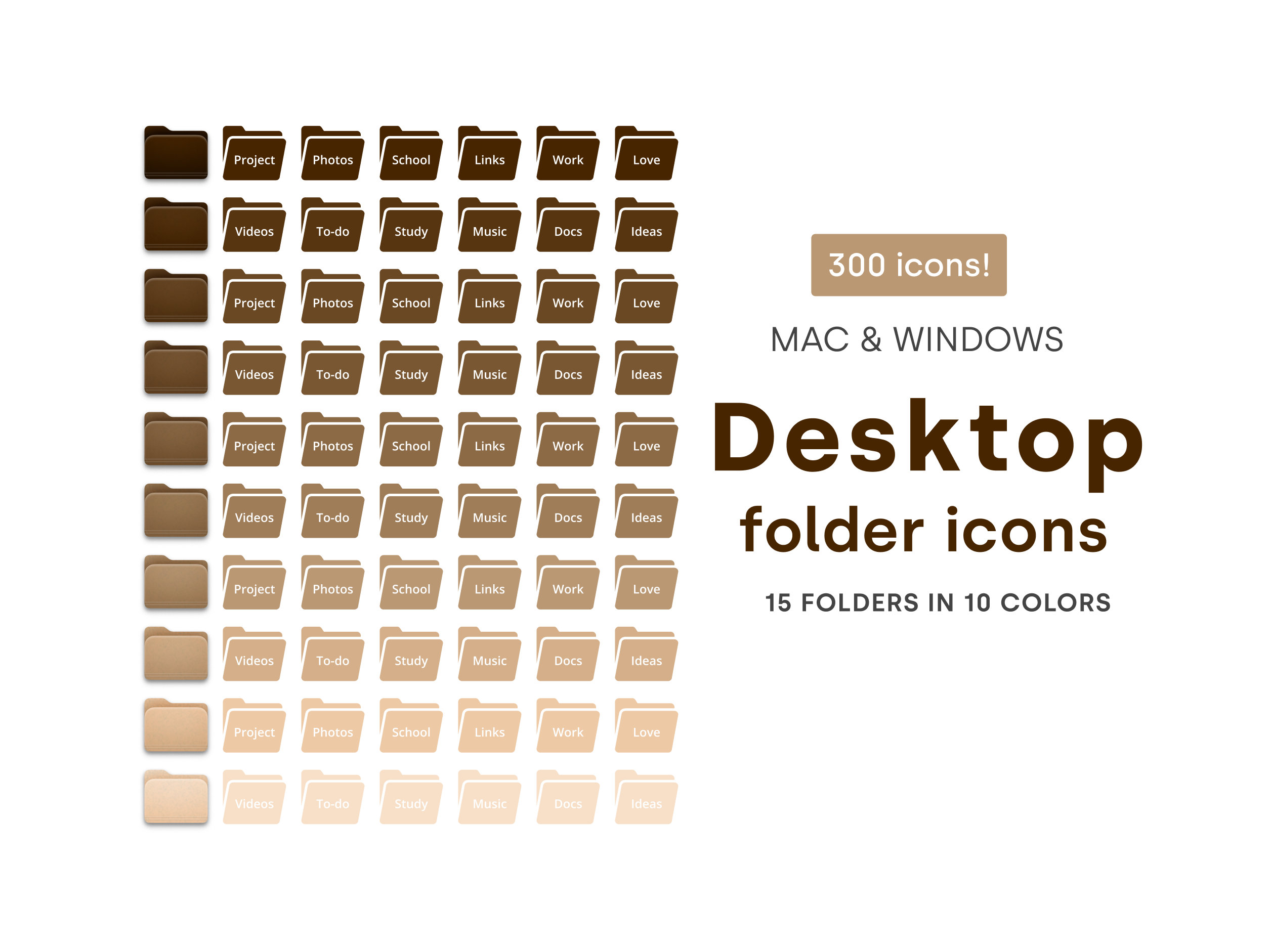 300 Desktop Folder Icons | Desktop Organizer, Desktop Folder Icons, MacBook  Icons, App Icons, Desktop Folders, Desktop Icons, Brown Beige - Etsy, image size:2510x1882
