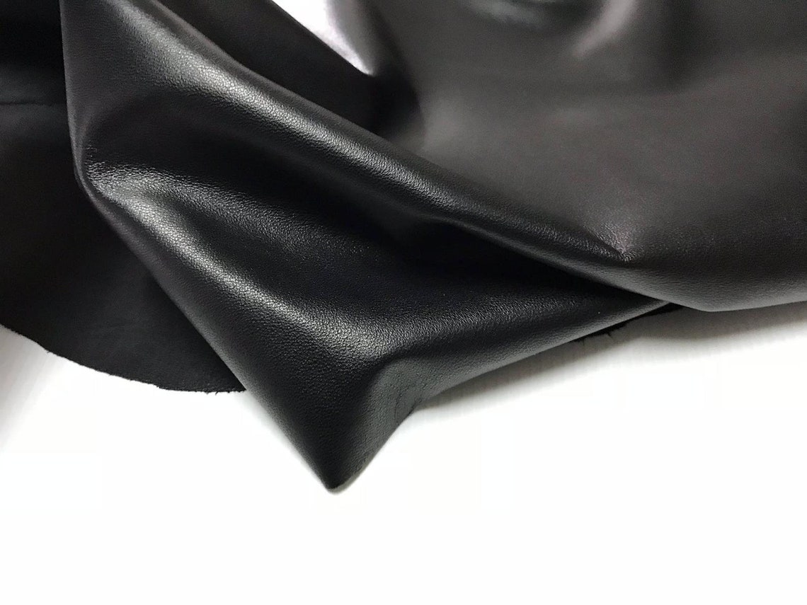 BLACK Lambskin Genuine Nappa Leather soft material for sewing Etsy