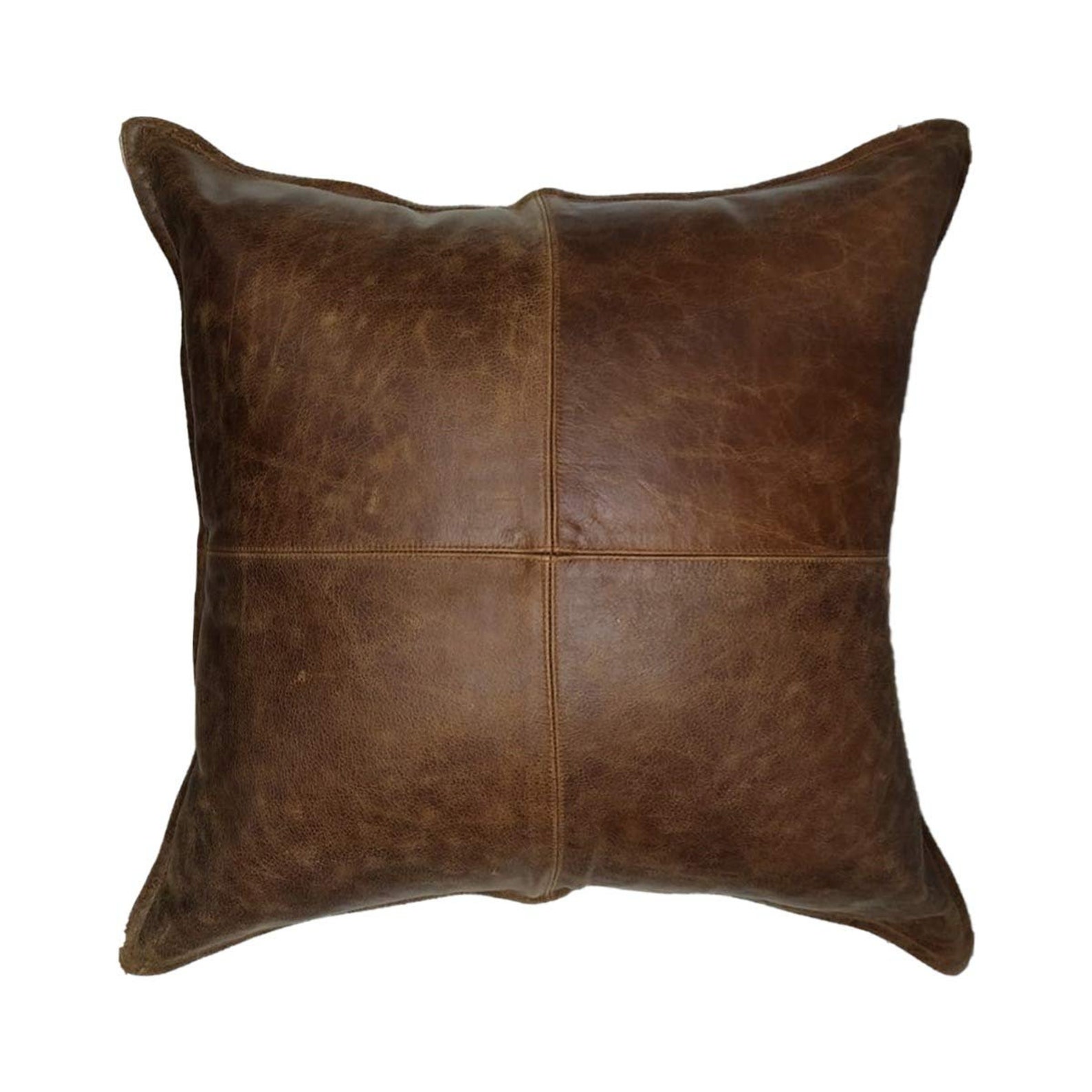 Genuine Leather Cushion Covers Soft Leather Pillow Case Etsy