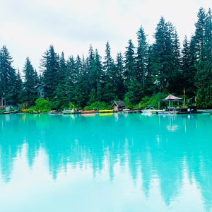 Carte Whistler Green Lake, Cartes de la Colombie-Britannique, Photographie de nature, ART de paysage de la Colombie-Britannique