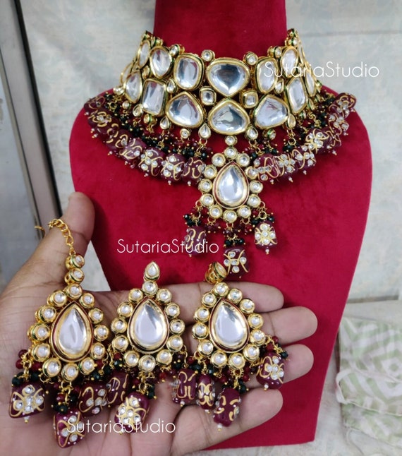 Sabyasachi Inspired Maroon Kundan 