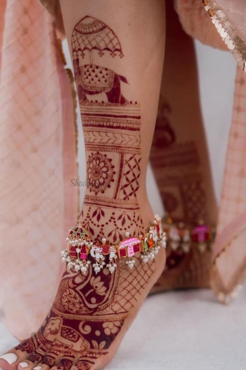 payal anklet Bridal Payal Baraat payal meenakari payal