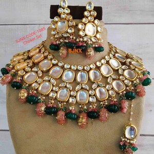 Royal kundan jewelry, tanjore kundan jewelry, pink kundan set, multi color kundan set, bridal kundan jewelry, semi bridal kundan jewelry