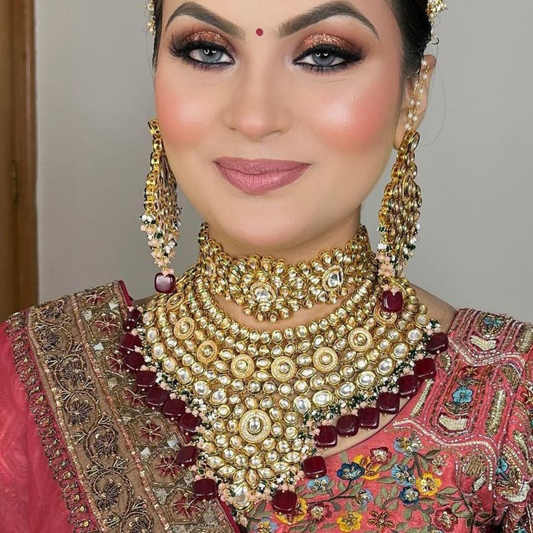 Sabyasachi Designer Kundan Set Green Kundan Bridal Set Etsy