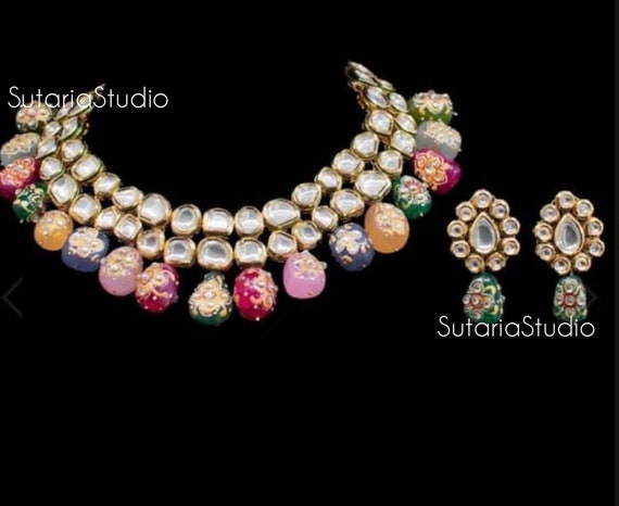 Latest kundan on sale set design