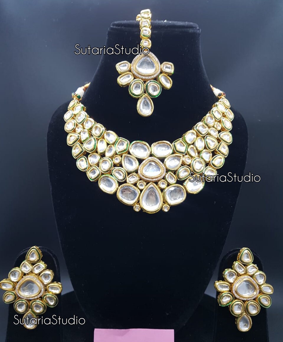 Sabyasachi Designer Kundan Set Green 