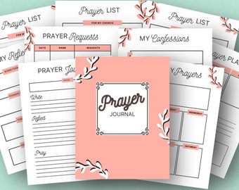 Printable Prayer Journal | Christian Scripture Bible Study and Writings