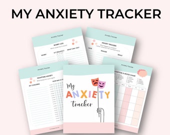 Printable Anxiety Tracker | Trigger Tracking | Mood Chart | Worry Log