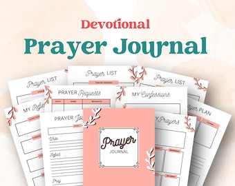 Printable Devotional Prayer Journal | Christian Scripture Bible Study and Writings