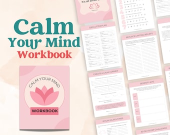 Printable Mind Calming Journal | Reduce Stress & Anxiety | Find Inner Peace | Declutter Your Mind