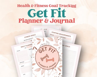 Get Fit Planner and Journal | Printable Health and Fitness Goal Setting and Tracking