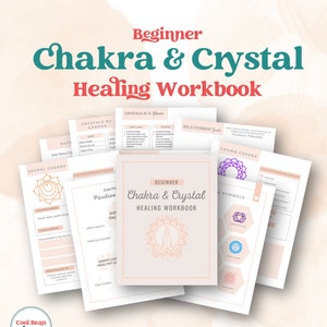 Beginners Chakra & Crystal Healing Werkboek | Afdrukbare visualisatie en spirituele affirmaties Journal