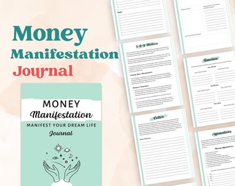 Money Manifestation Journal | Printable Money Mindset and Attraction Journal Plus Daily Planner