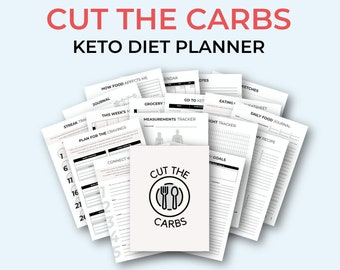 Printable Cut the Carbs Planner | Keto Diet Planner | Low-Carb Weight Loss Tracker