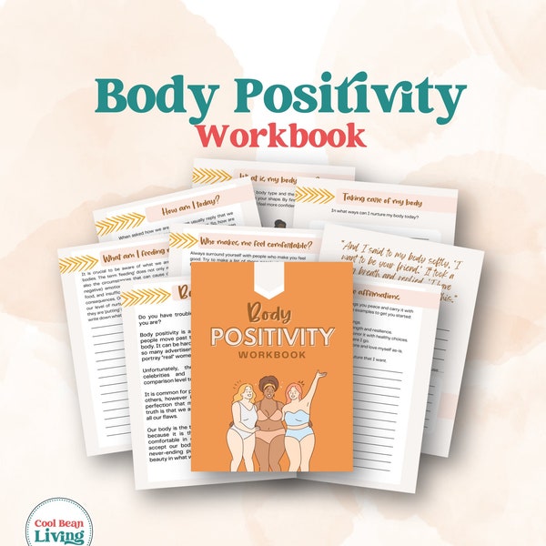 Body Positivity Workbook | Printable Body Image Journal | Confidence Boosting Self-Image Activities