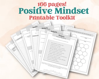 Positive Mindset Toolkit: Journal, Planner, Workbook (PDF)
