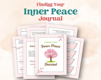 Find Your Inner Peace Journal | Guided Journal Prompts for a Calm Mind | Printable A4, 8.5x11