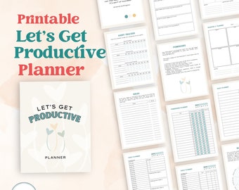 Printable Productivity Planner | Time Management Tracking | Daily and Weekly Agenda Planning