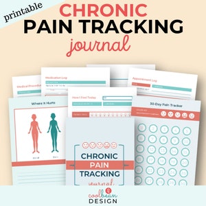 Afdrukbare Chronic Pain Tracking Journal | Chronische ziekte | Gezondheidslogboek