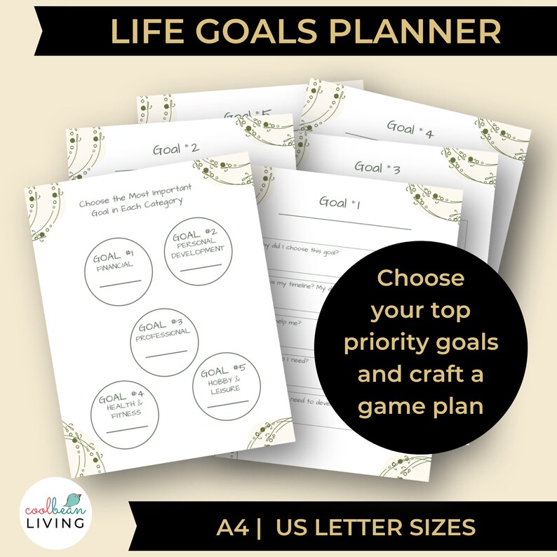 Choose your top priority goals and craft a game plan