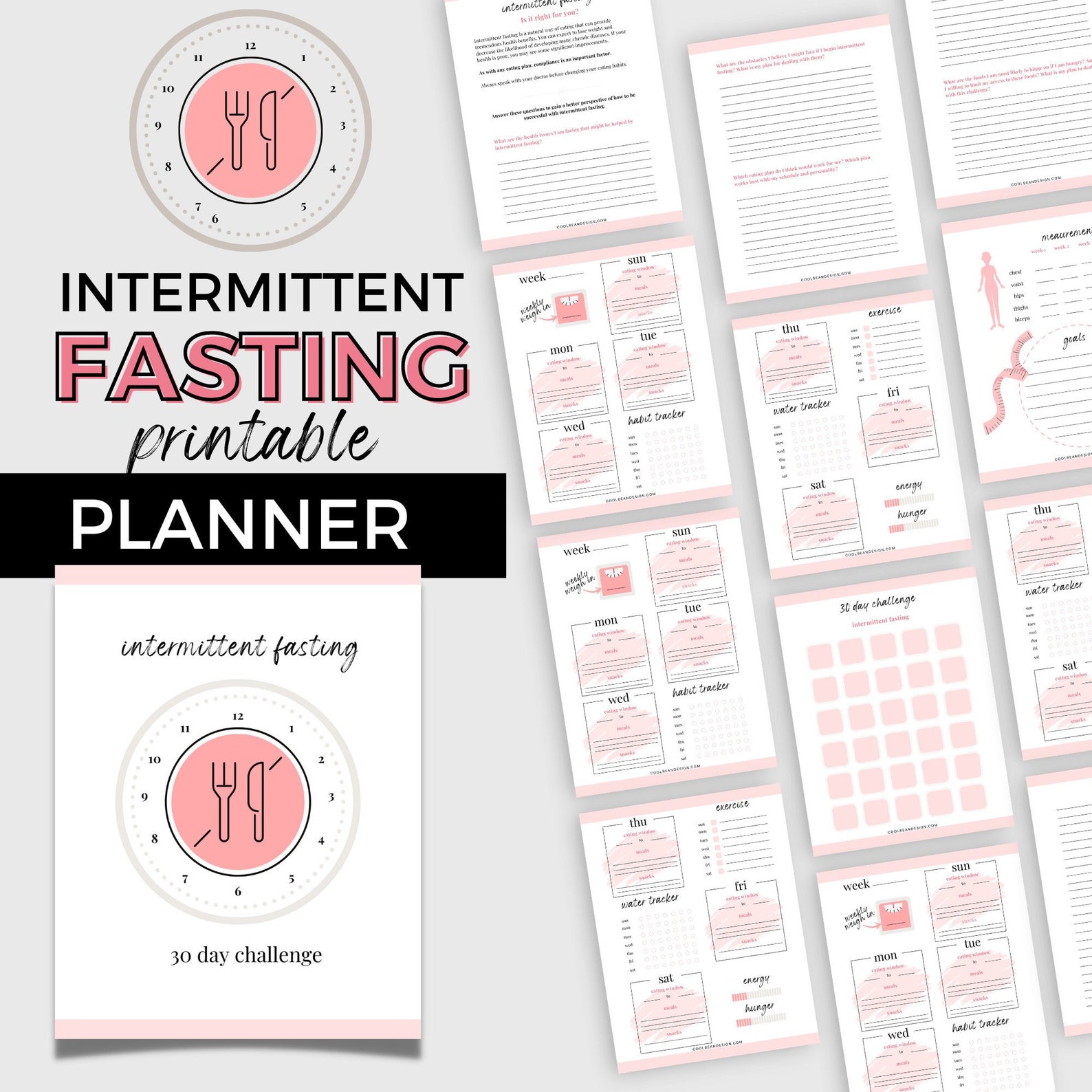 Intermittent Fasting Planner Printable Fasting Lifestyle - Etsy