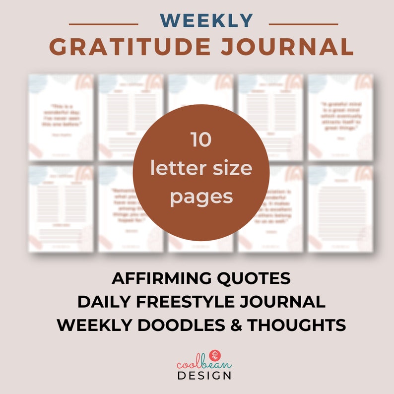 Printable 30 Day Gratitude Journal | Guided Gratitude Prompts | Bonus ...