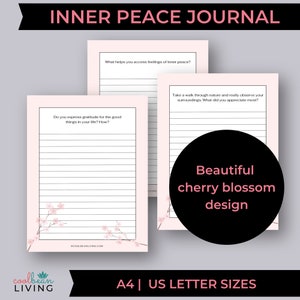 Find your inner peace with this beautiful cherry blossom designed journal