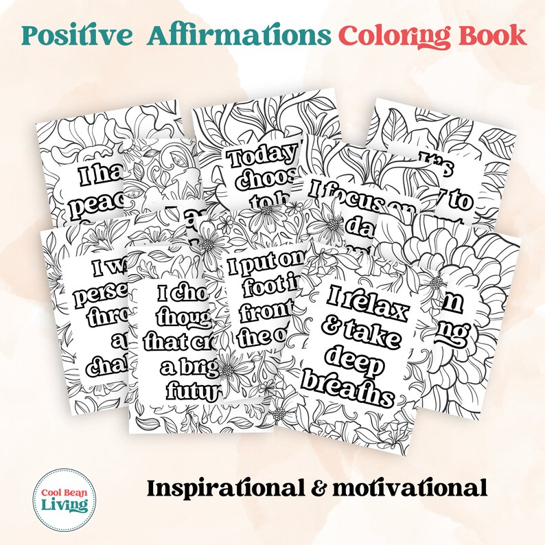 coloring pages for adults with affirmations