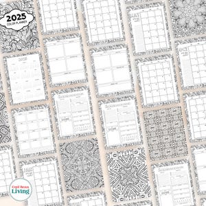 Daily Coloring Planner | Printable 2025 Calendar | Adult Coloring 2 ...